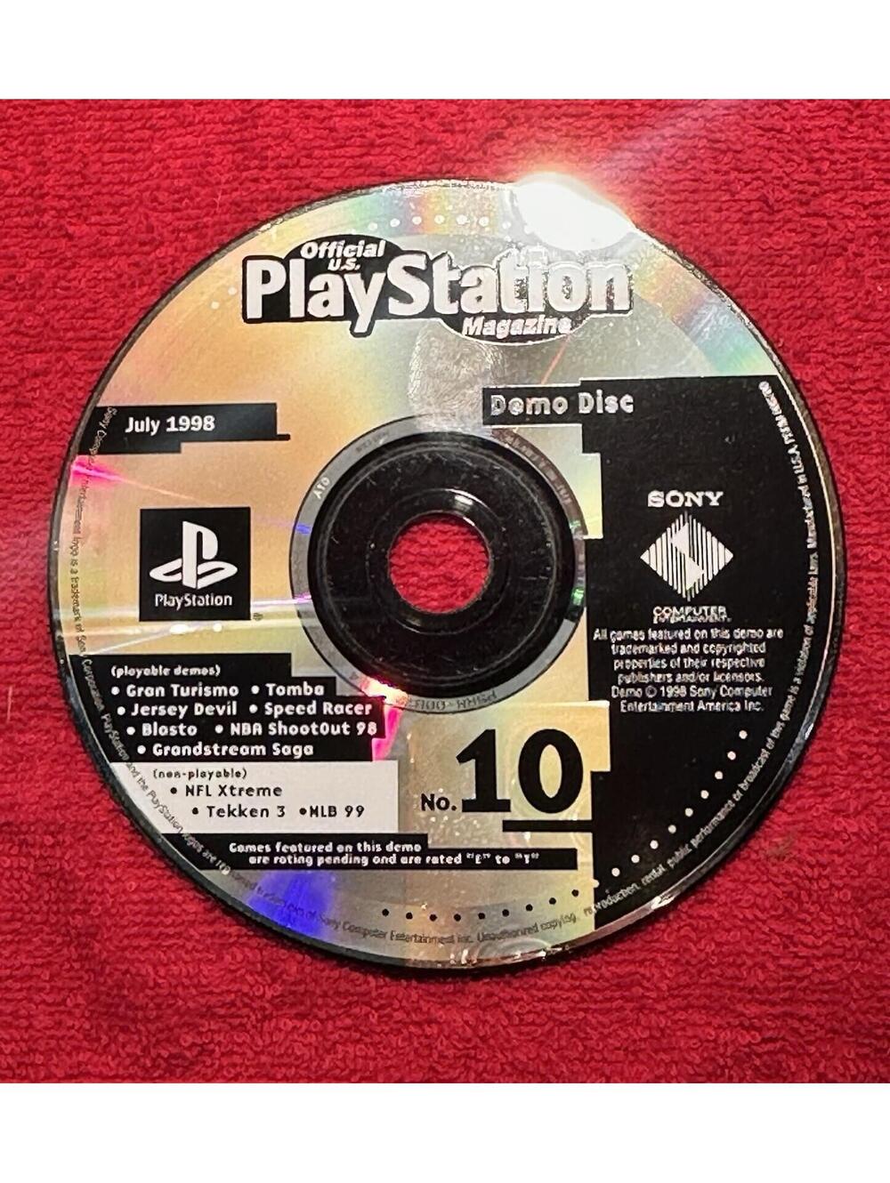 Playstation Magazine Demo Disc # 10 July 1998 WCW Nitro Hot Shots Golf One